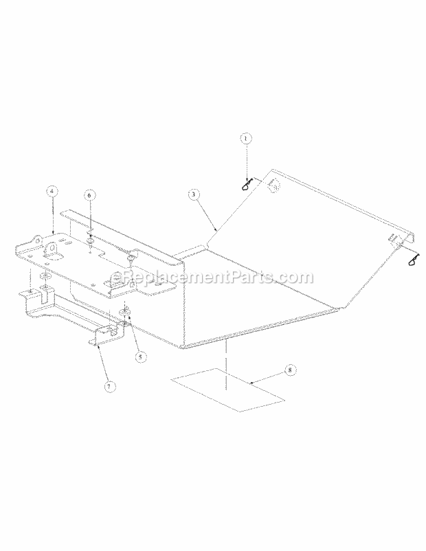 Floor Panel Assembly Diagram and Parts List for M48-KWS 53AB5D4M150-17-HP Cub Cadet Lawn Tractor